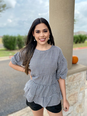 HOLLY PLAID TOP