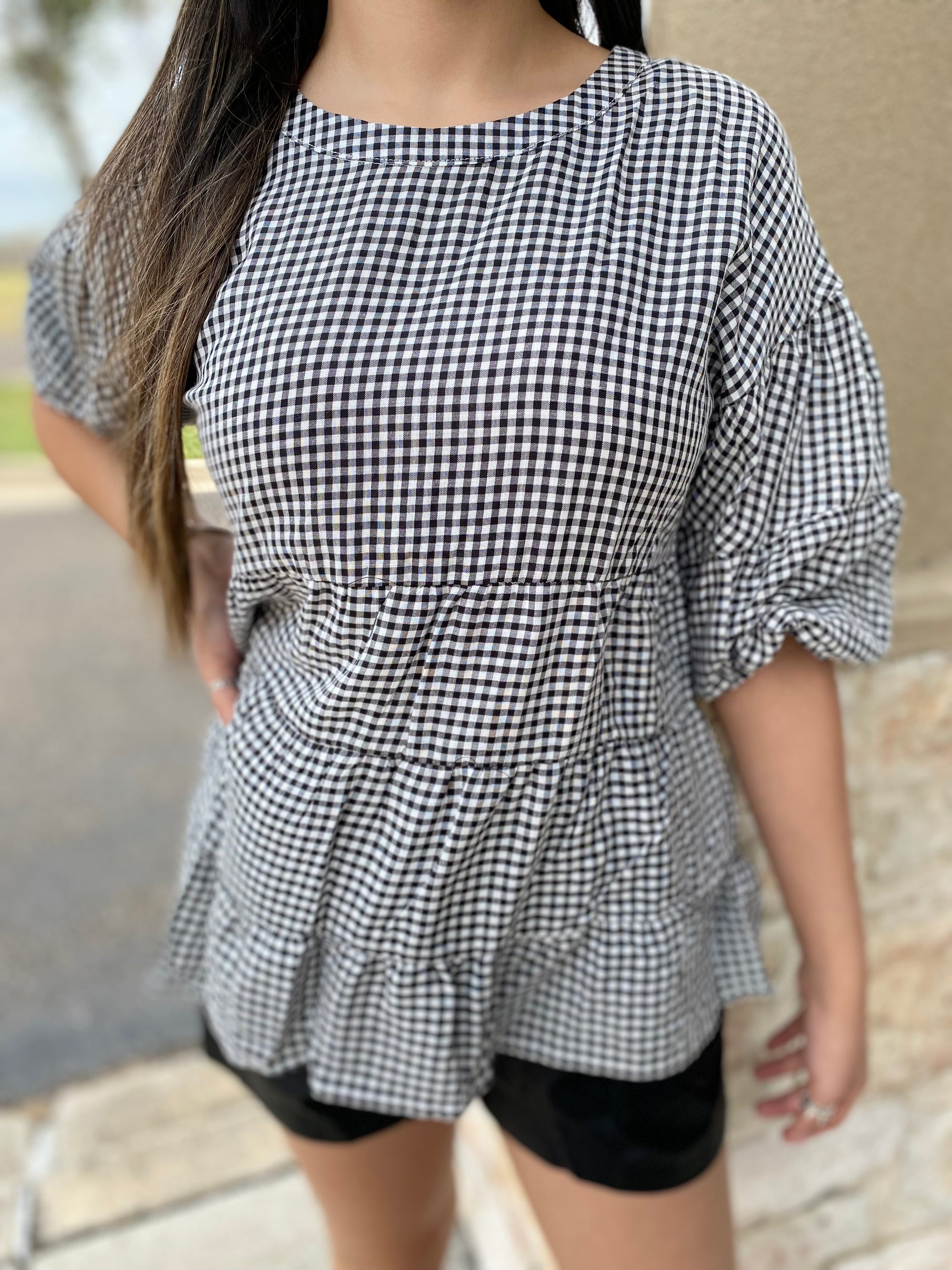 HOLLY PLAID TOP