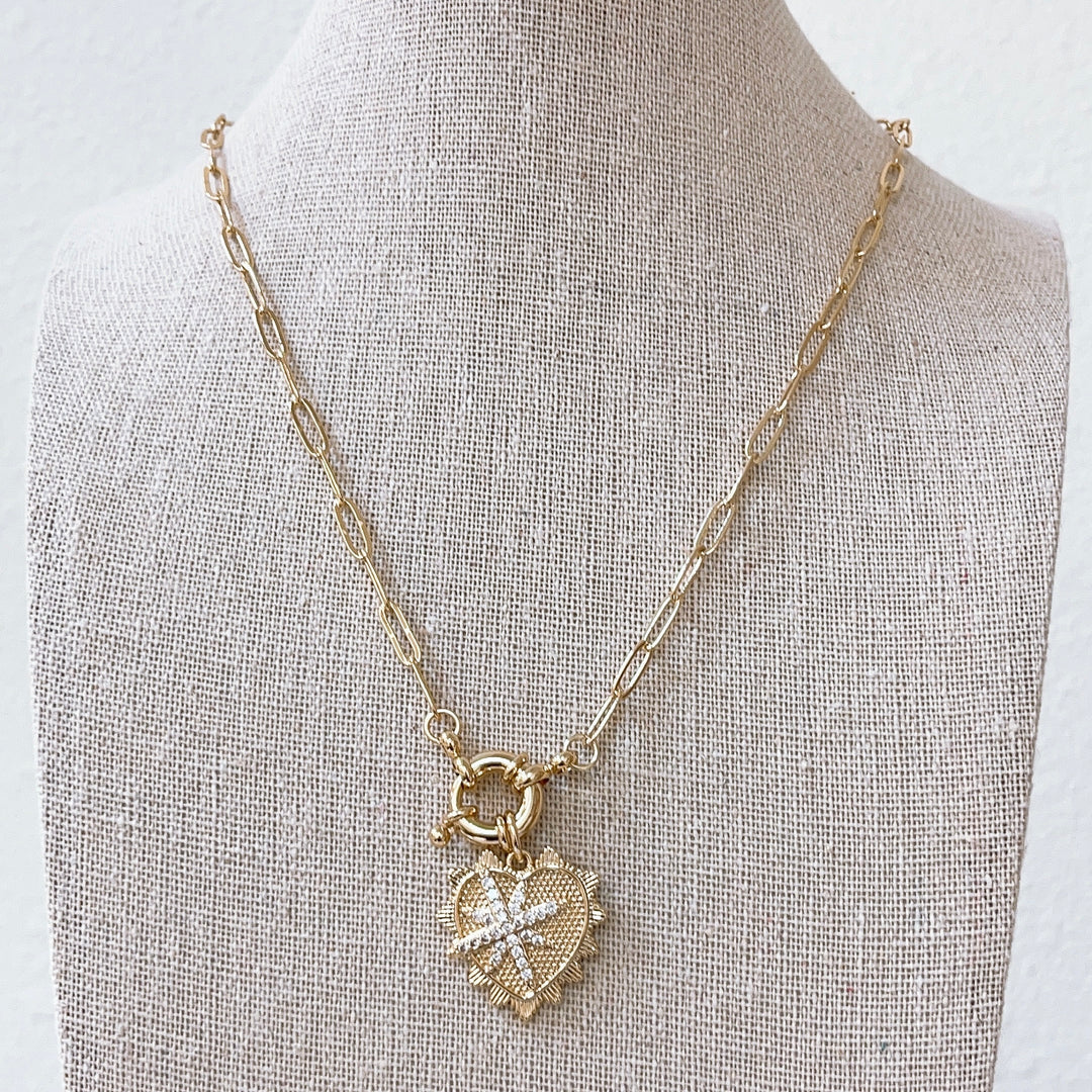 POLAR GOLD HEART NECKLACE TREASURE JEWELS