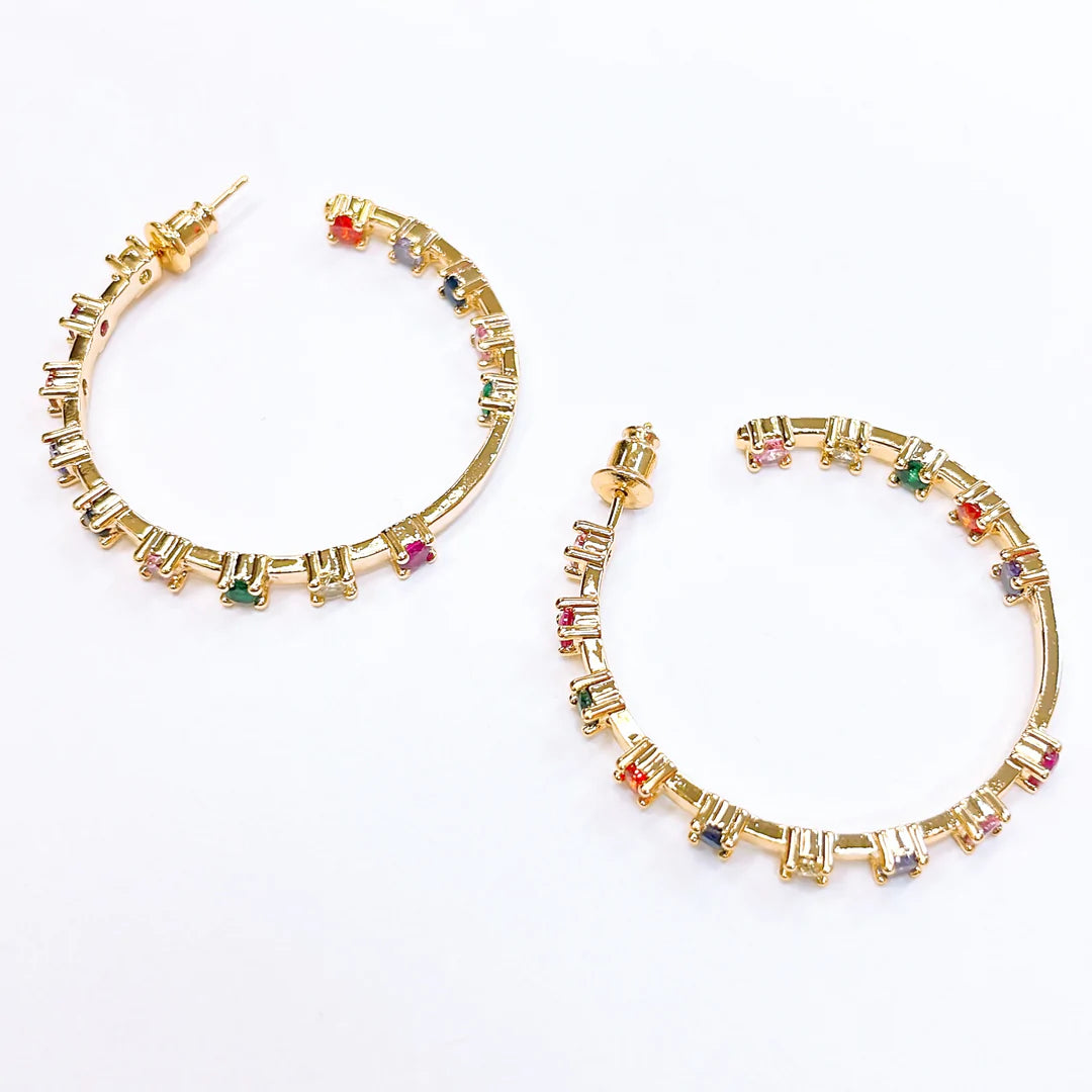 RAINBOW DOT HOOP TREASURE JEWELS