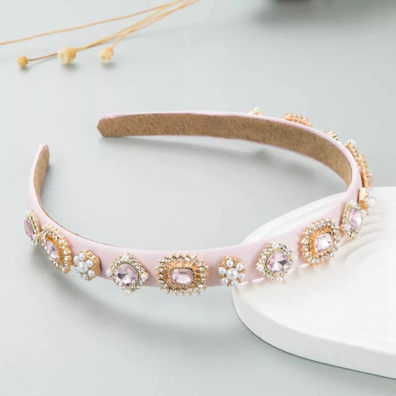 AMPARO BABY PINK HEADBAND TREASURE JEWELS