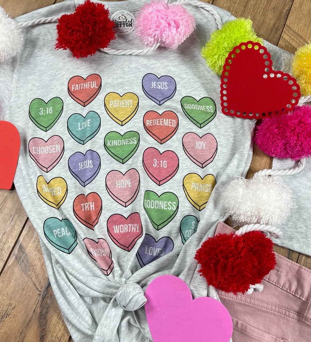 CANDY HEARTS LONG SLEEVE TEE