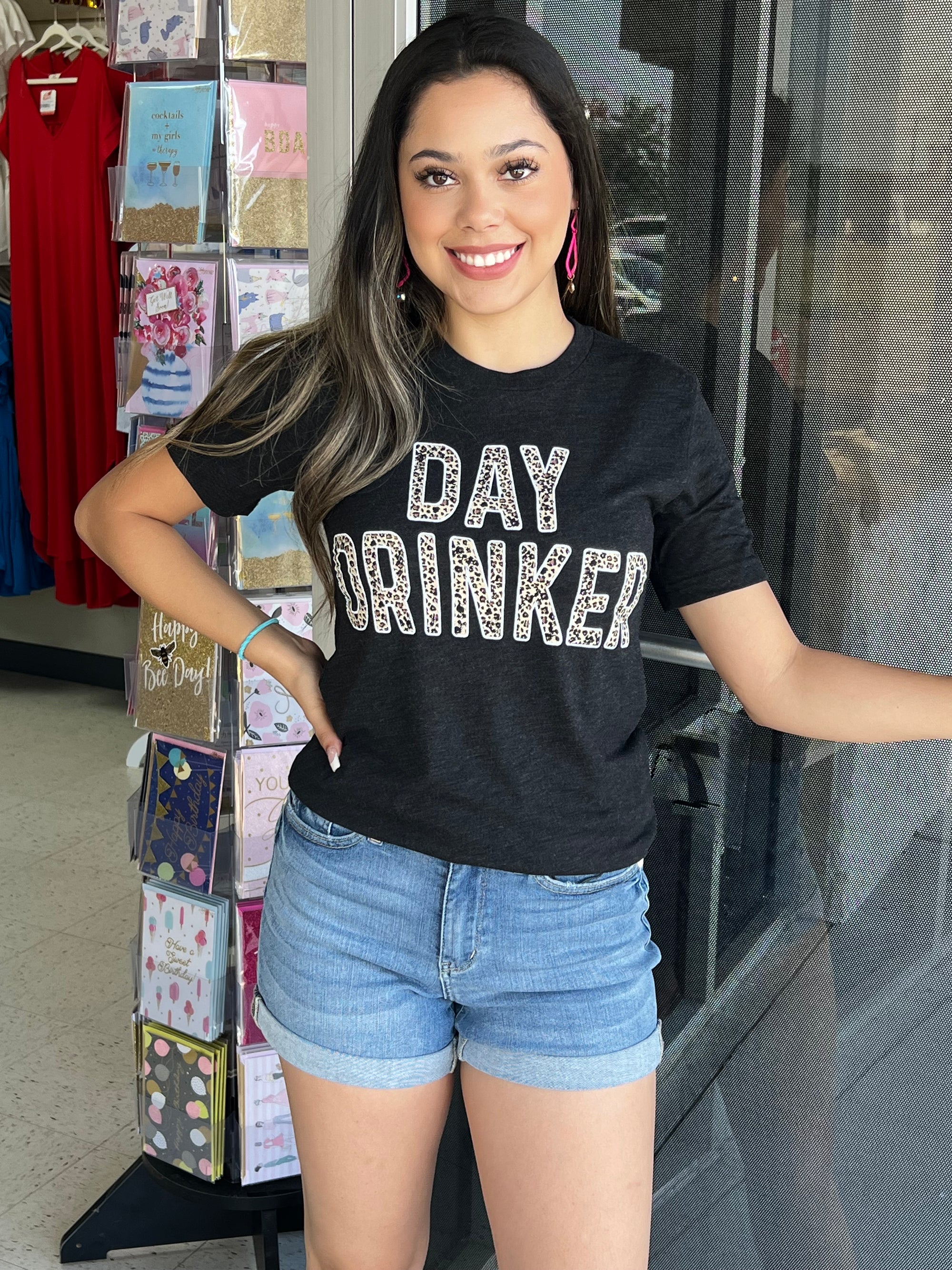 DAY DRINKER LEOPARD TEE