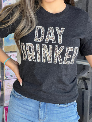 DAY DRINKER LEOPARD TEE