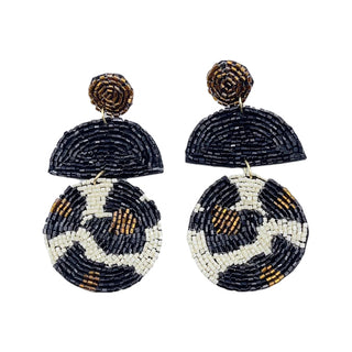 WILD PRINT BEADED DANGLES TREASURE JEWELS