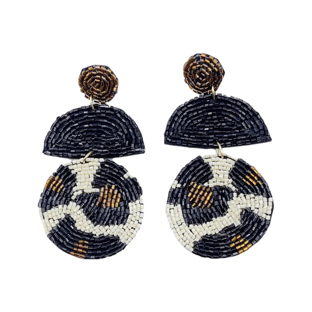 WILD PRINT BEADED DANGLES TREASURE JEWELS