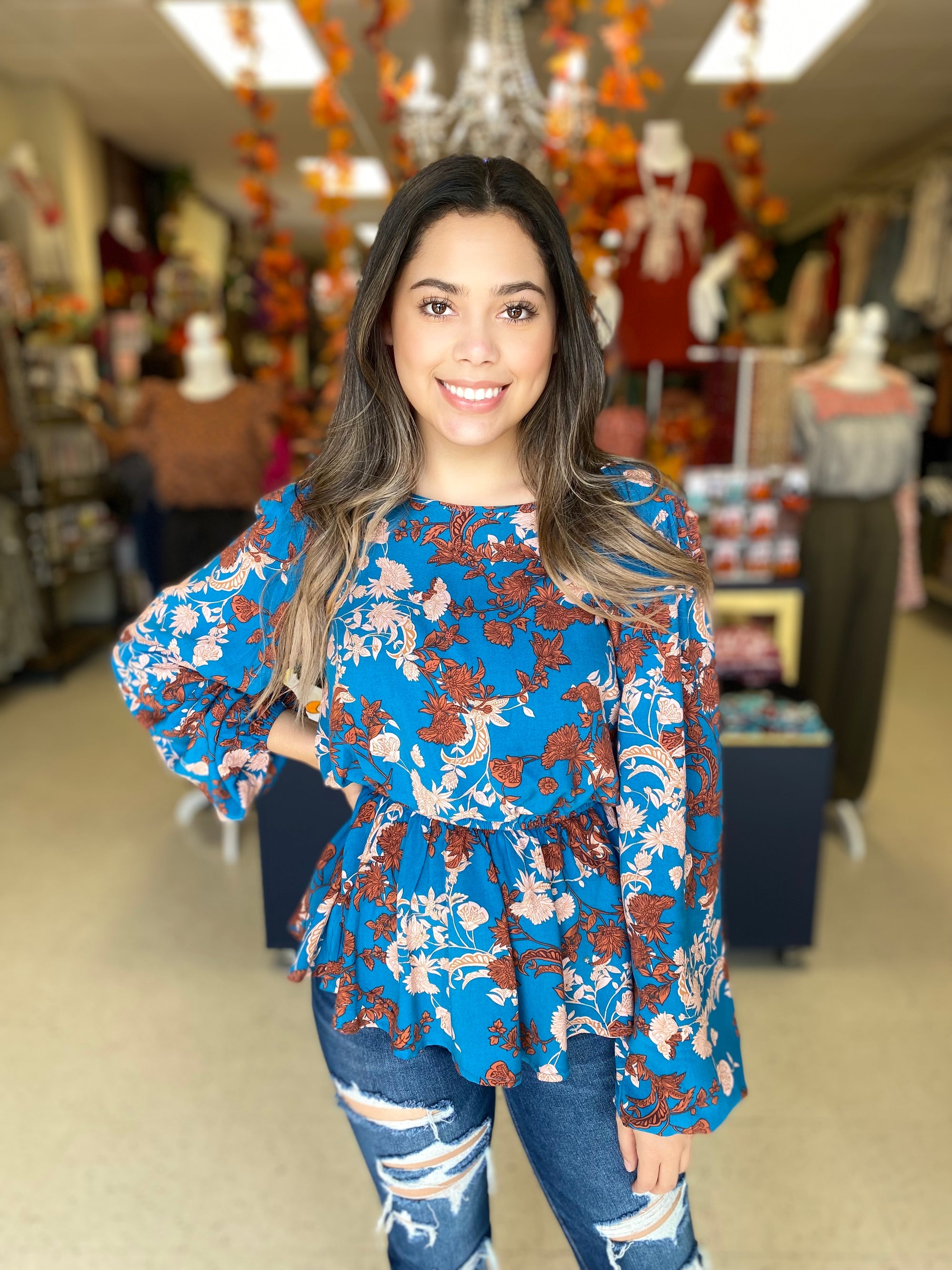 ELAINE FLORAL TOP