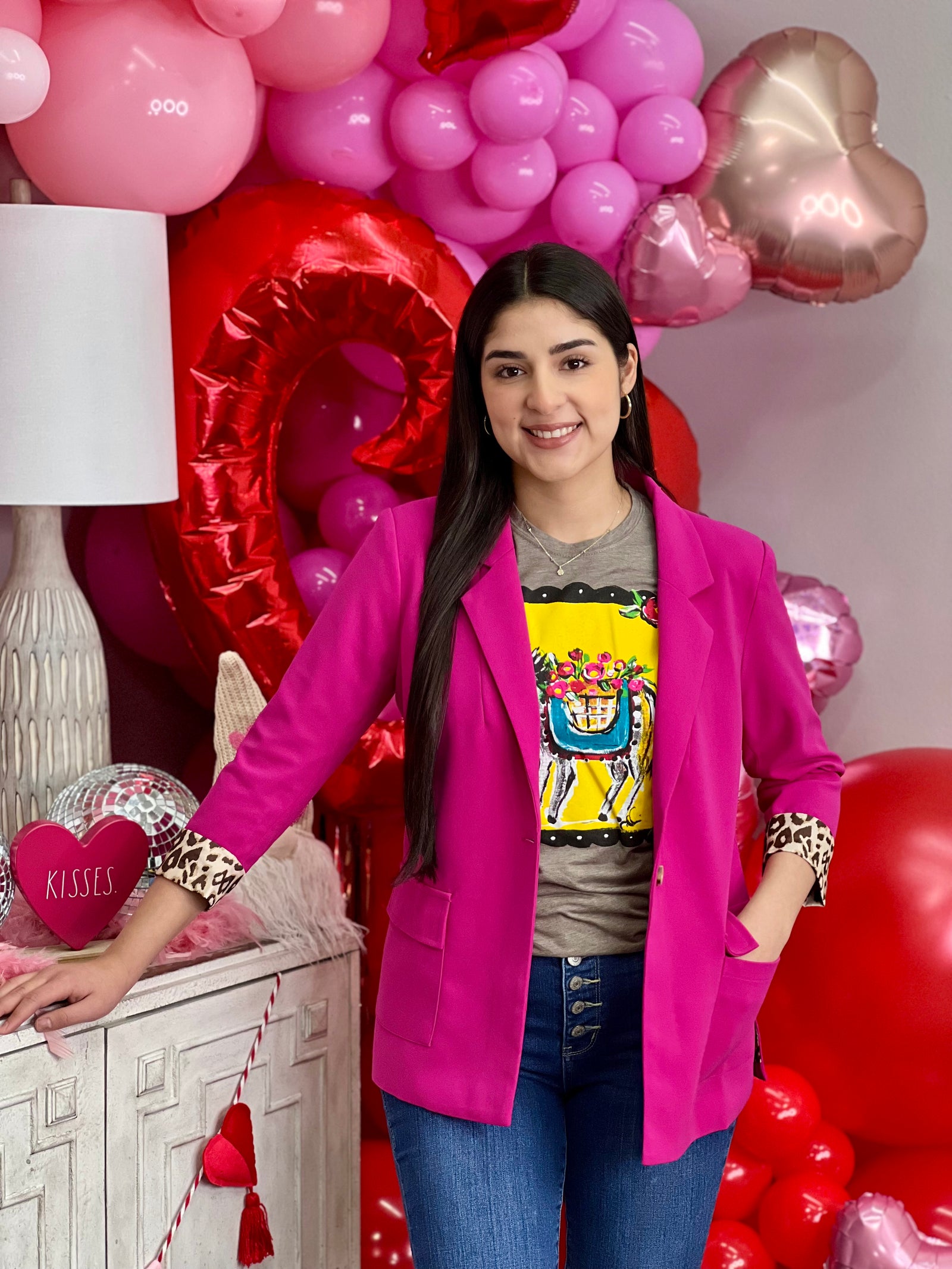 WORKING HARD LEOPARD BLAZER