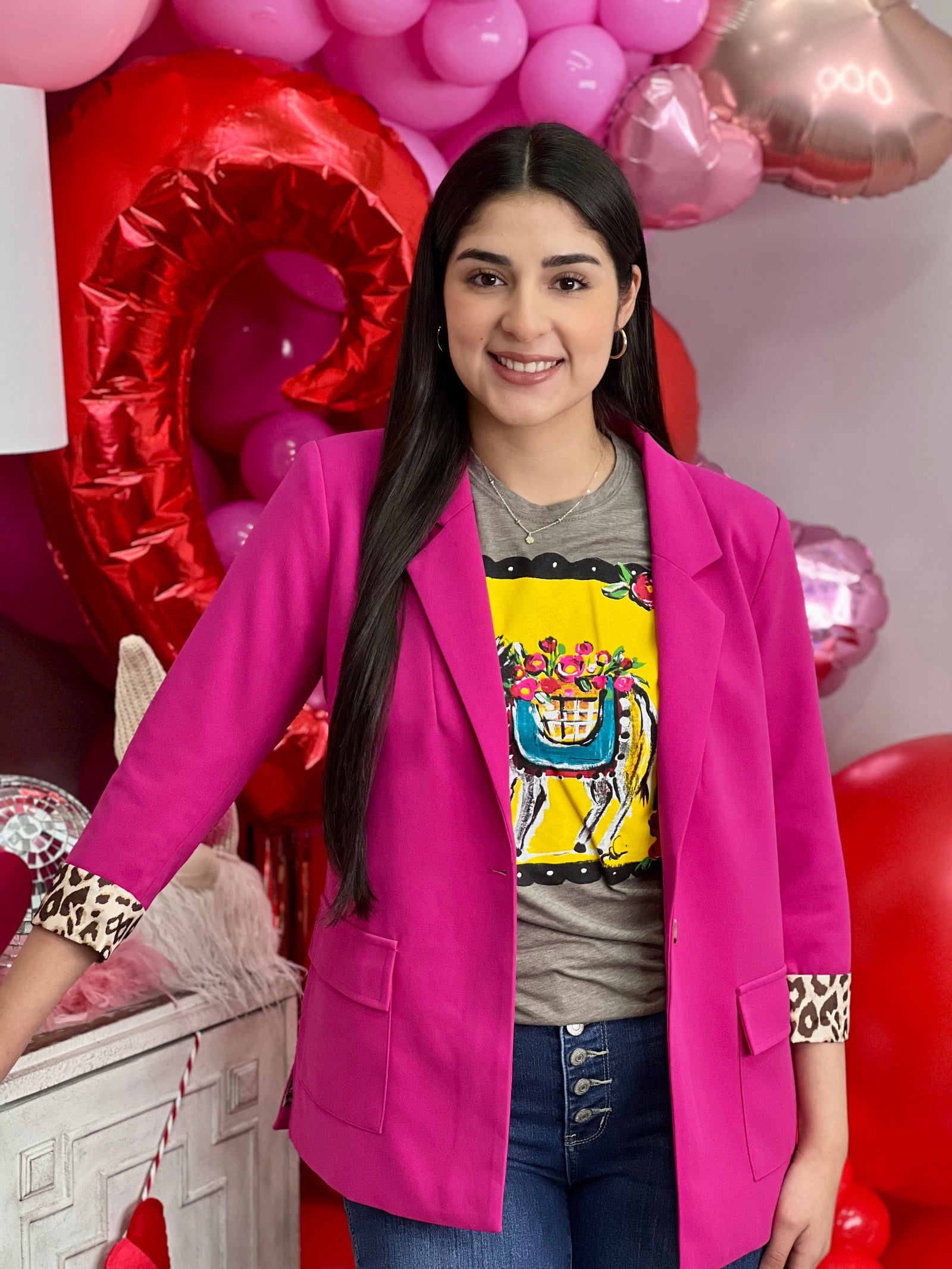 WORKING HARD LEOPARD BLAZER