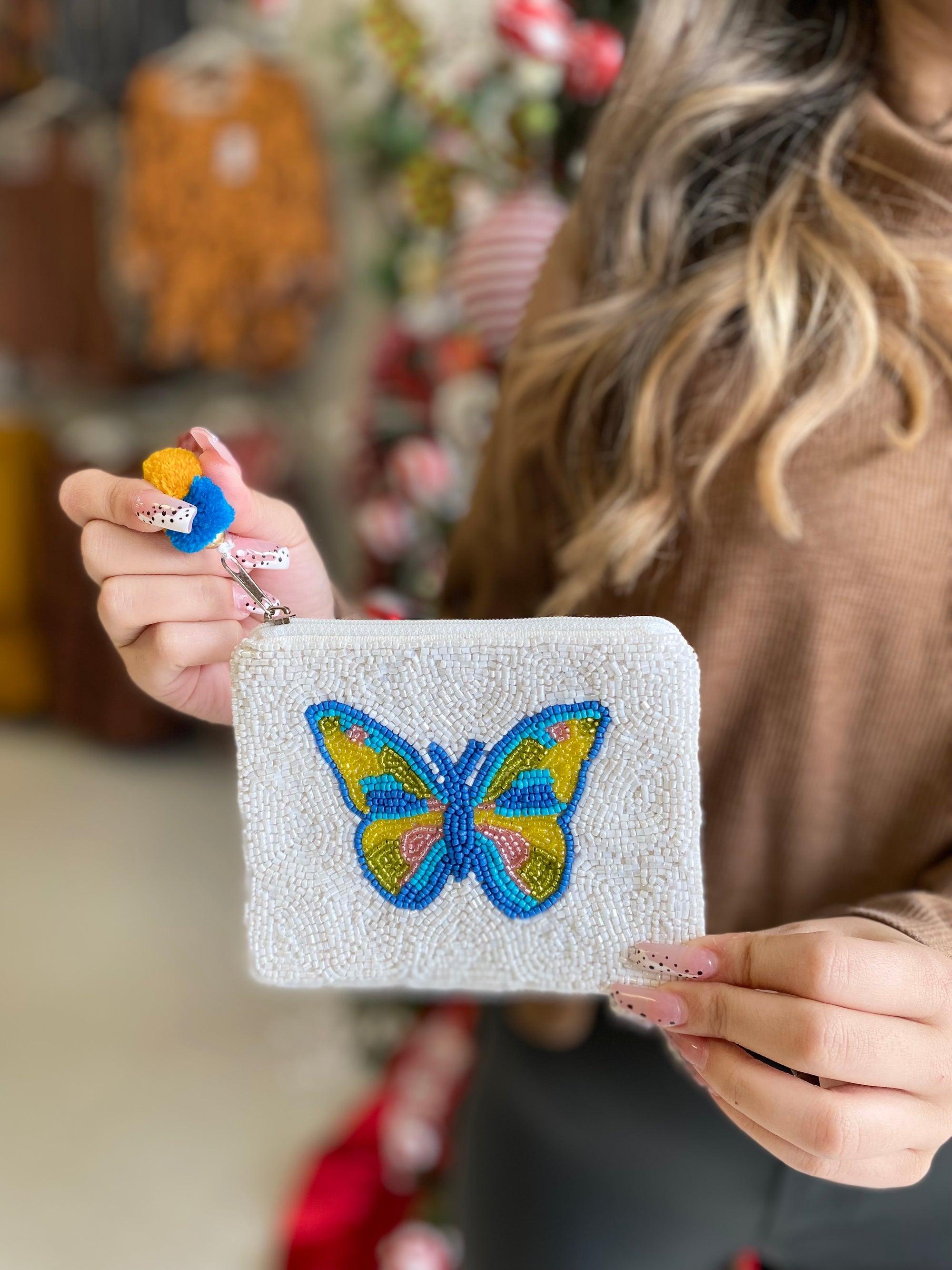 BLUE BUTTERFLY POUCH