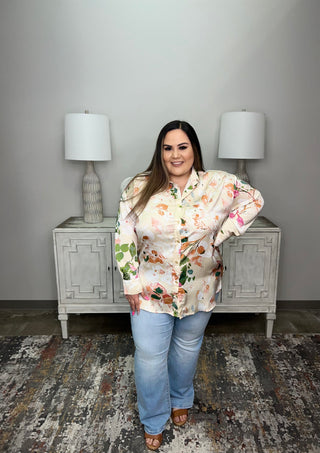 WATERCOLOR FLORAL BLOUSE