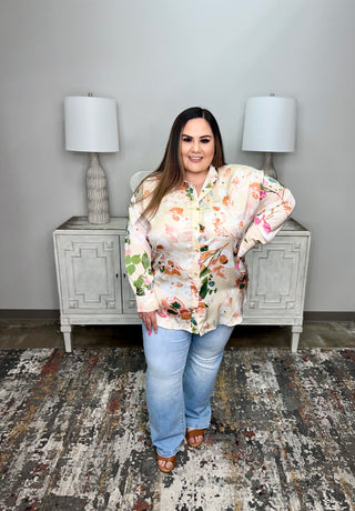 WATERCOLOR FLORAL BLOUSE