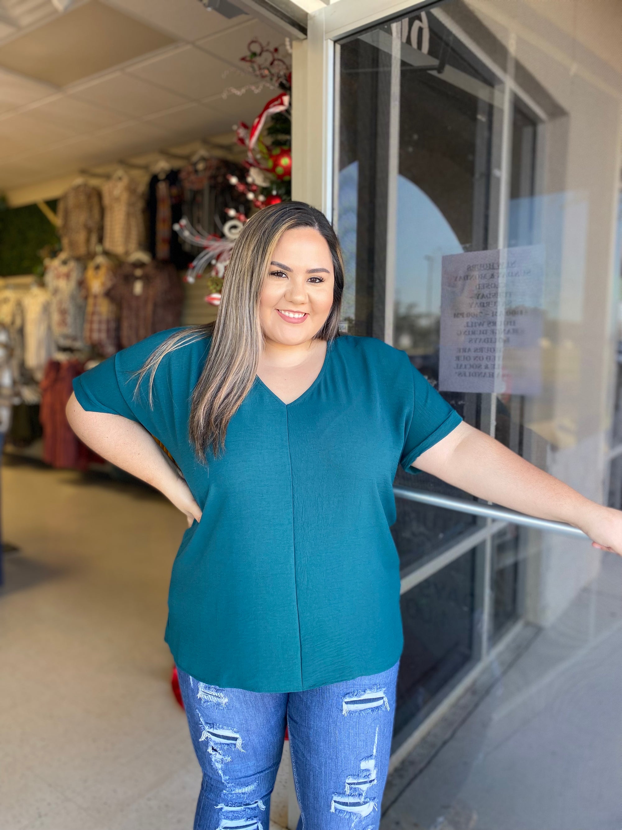 DEEP TEAL TOP