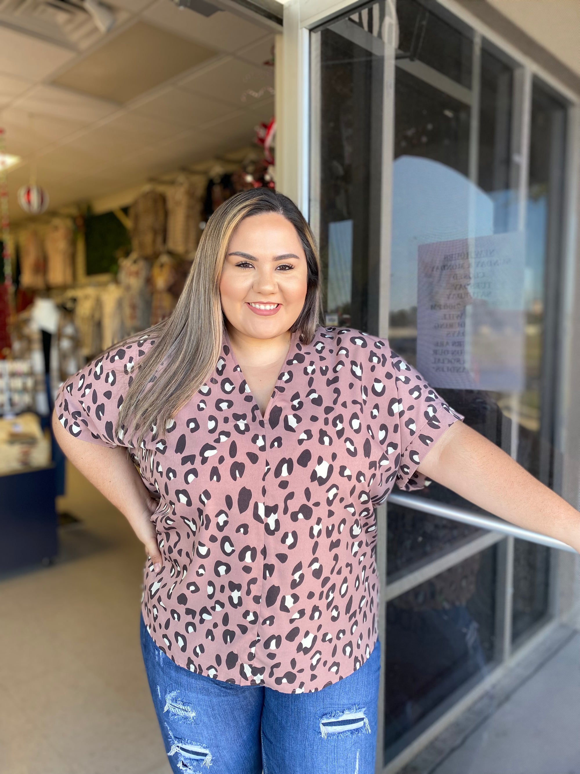 LAVENDER LEOPARD TOP