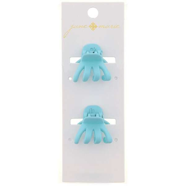 JANE MARIE SET OF 2 MINI CLAW CLIPS BLUE