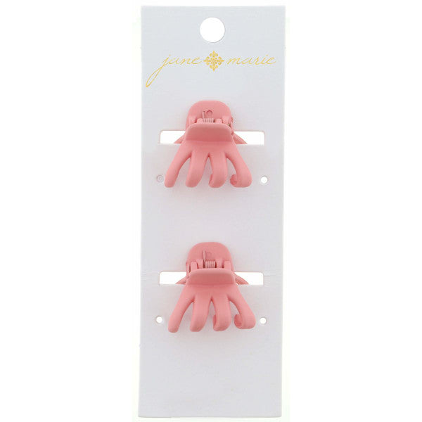 JANE MARIE SET OF 2 MINI CLAW CLIPS BLUSH