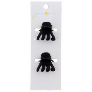 JANE MARIE SET OF 2 MINI CLAW CLIPS BLACK