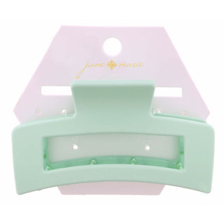 JANE MARIE RECTANGLE HAIR CLIP GREEN