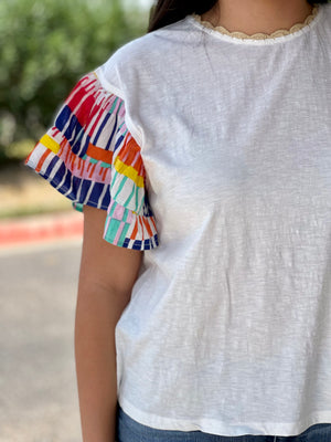 RAINBOW SLEEVE TOP