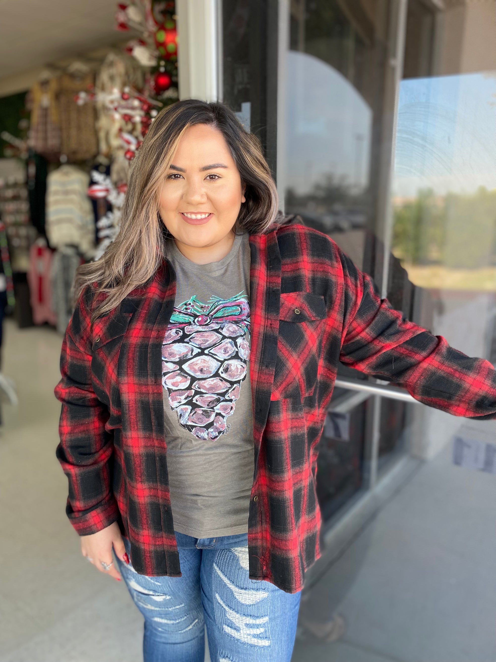 RED AND BLACK FLANNEL