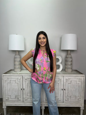 PINK LOTUS BLOUSE