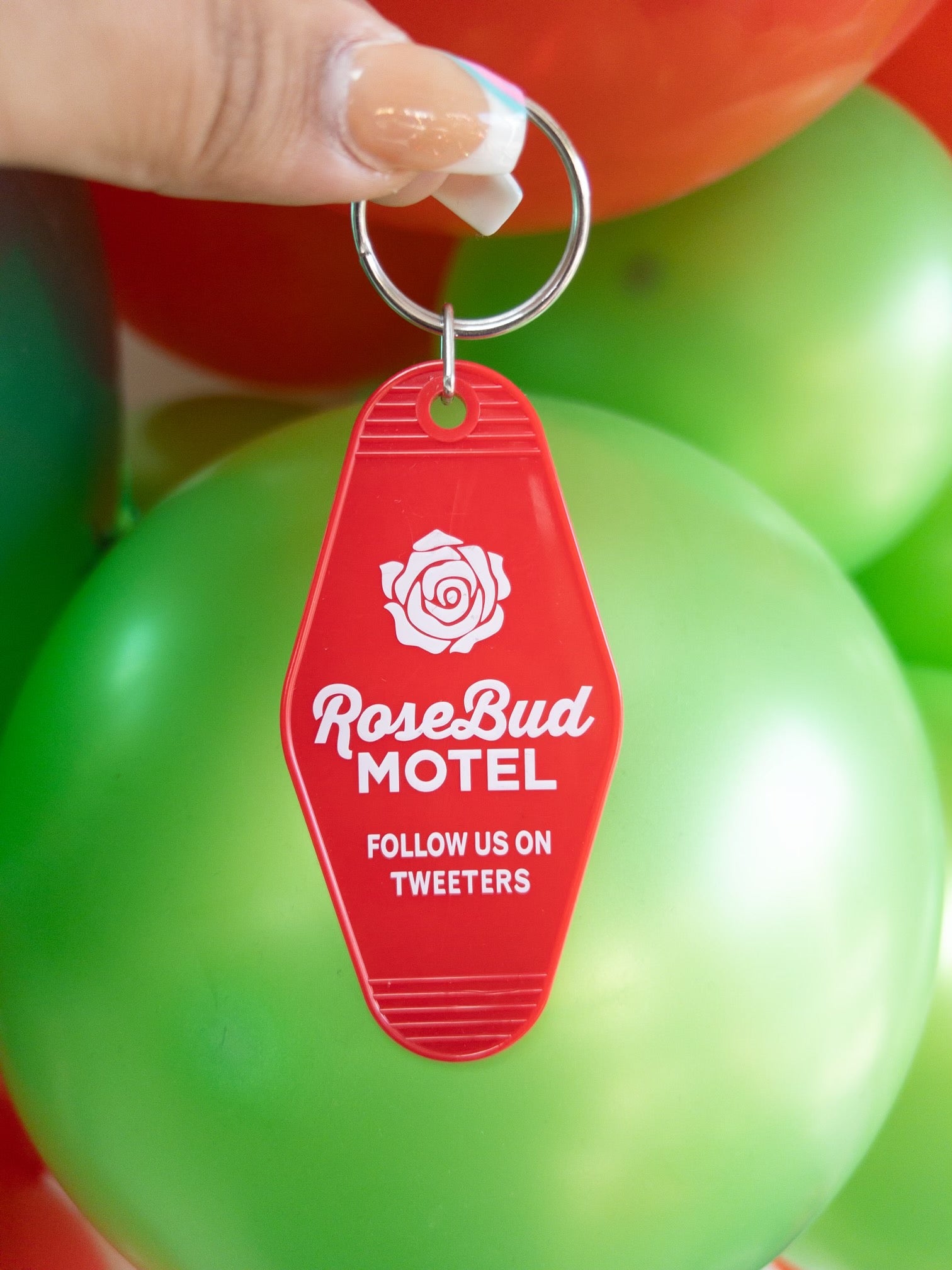 ROSEBUD MOTEL KEYCHAIN