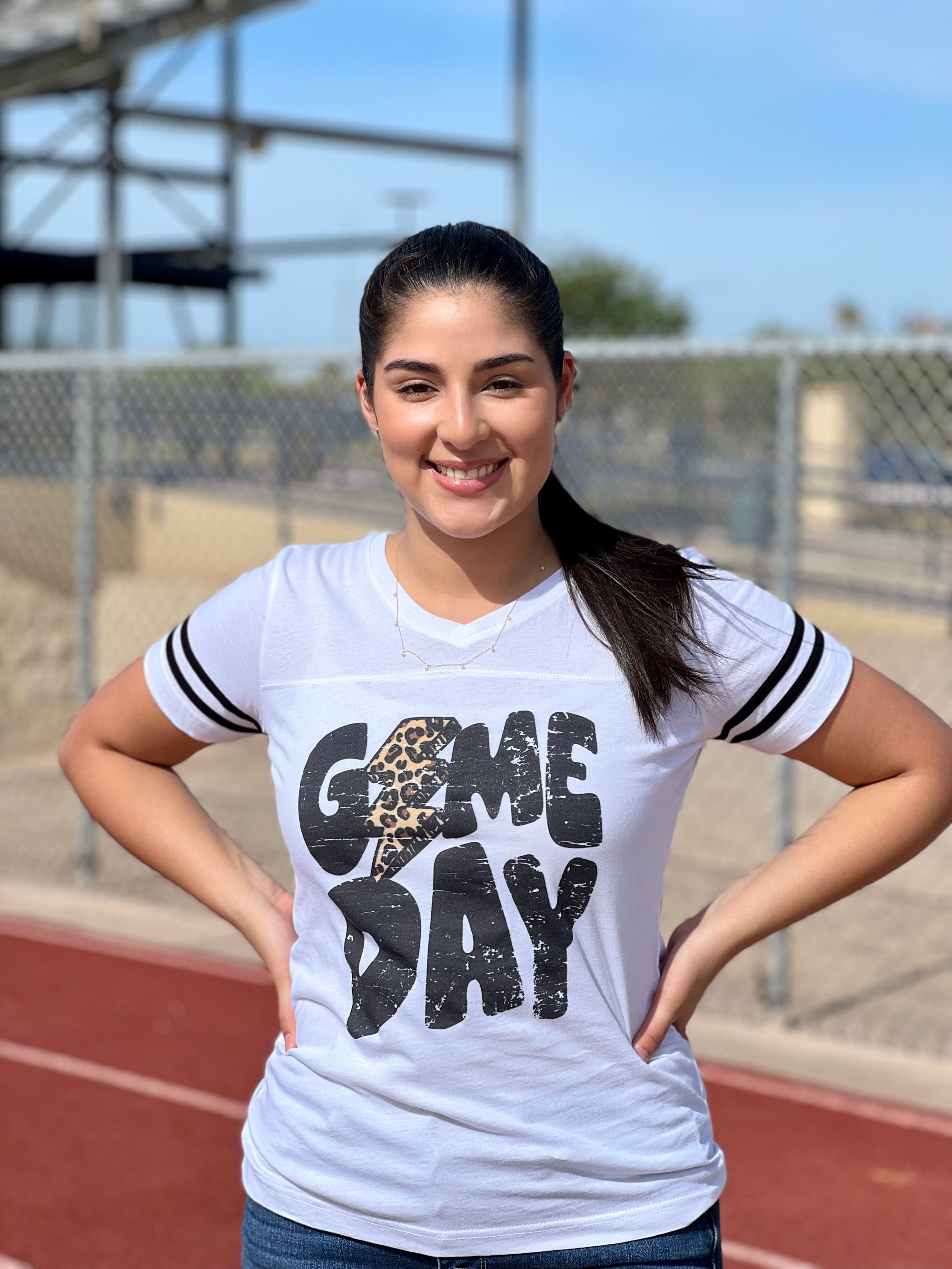 GAME DAY LEOPARD BOLT TEE