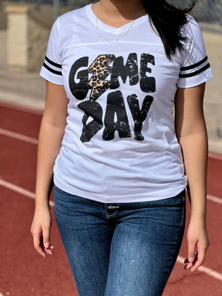 GAME DAY LEOPARD BOLT TEE