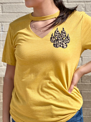 MARIGOLD NAVY LEOPARD KEYHOLE
