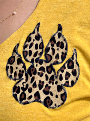 MARIGOLD NAVY LEOPARD KEYHOLE