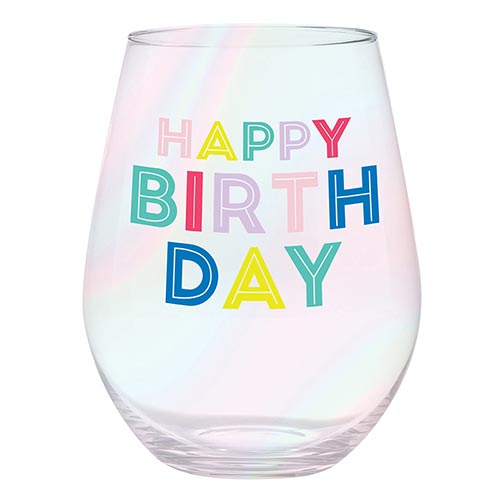 JUMBO WINE GLASS- HAPPY BIRTHDAY