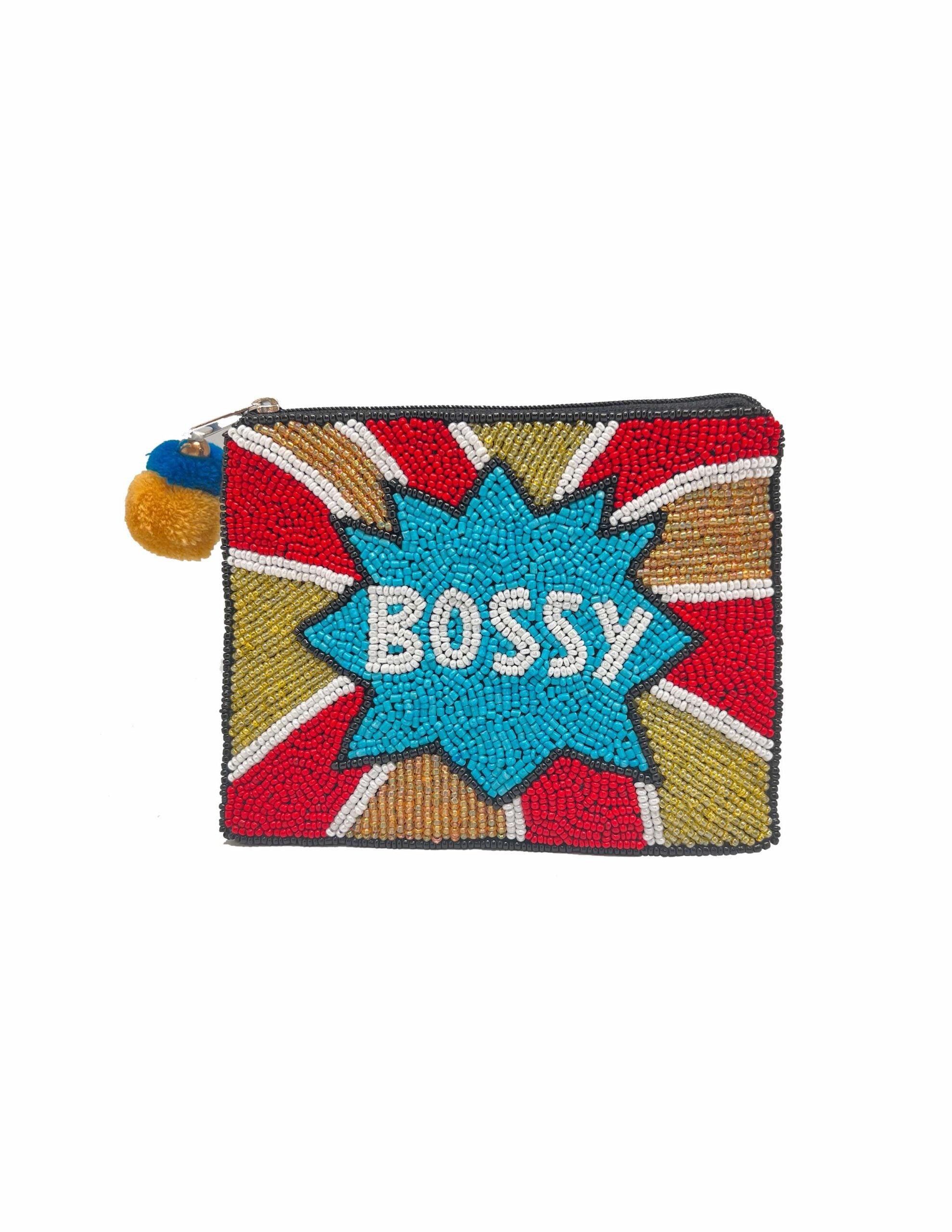 BOSSY BEADED COIN POUCH