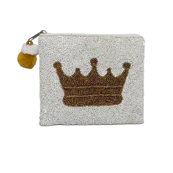 CROWN BEADED LA CHIC COIN BAG