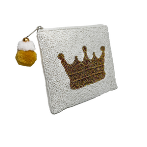 CROWN BEADED LA CHIC COIN BAG