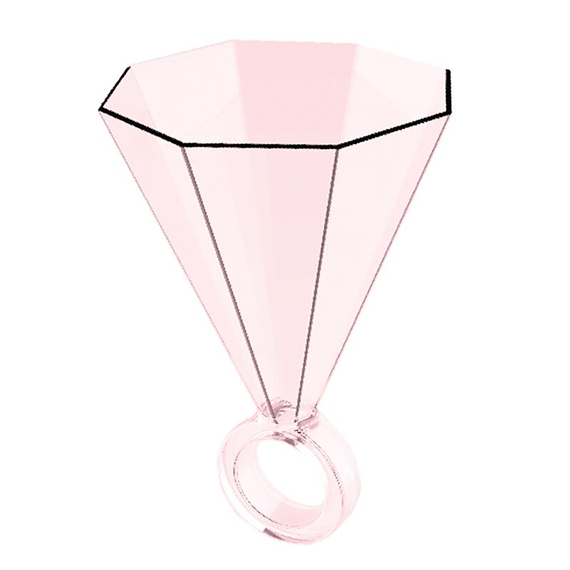 WEDDING SHOT GLASS- LIGHT PINK RINGo