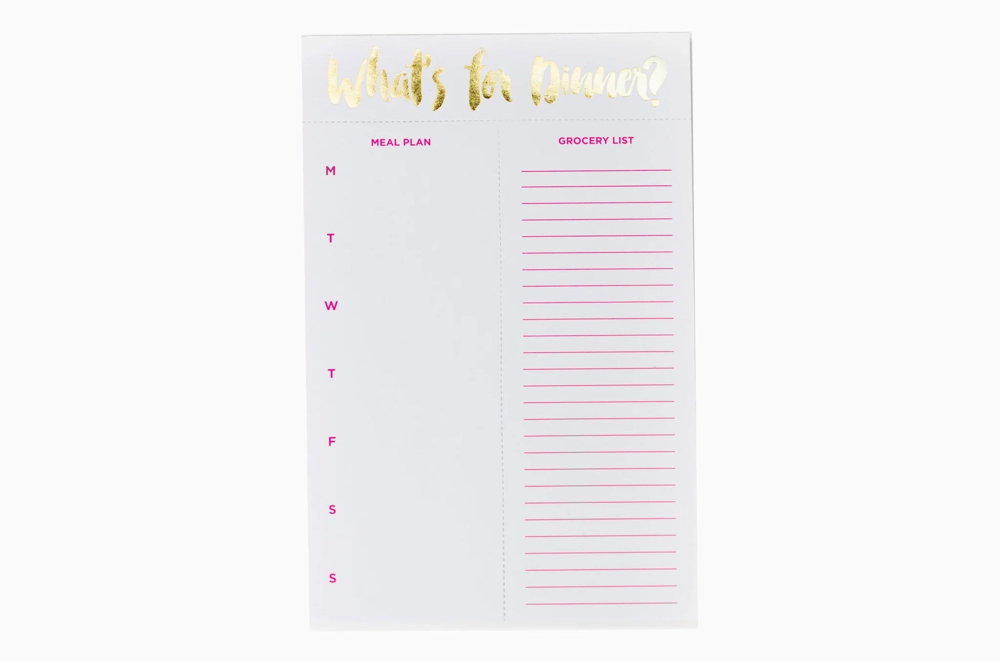 MEAL PLANNING NOTEPAD