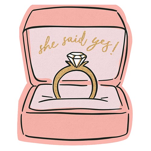 WEDDING NAPKINS- SHE SAID YES