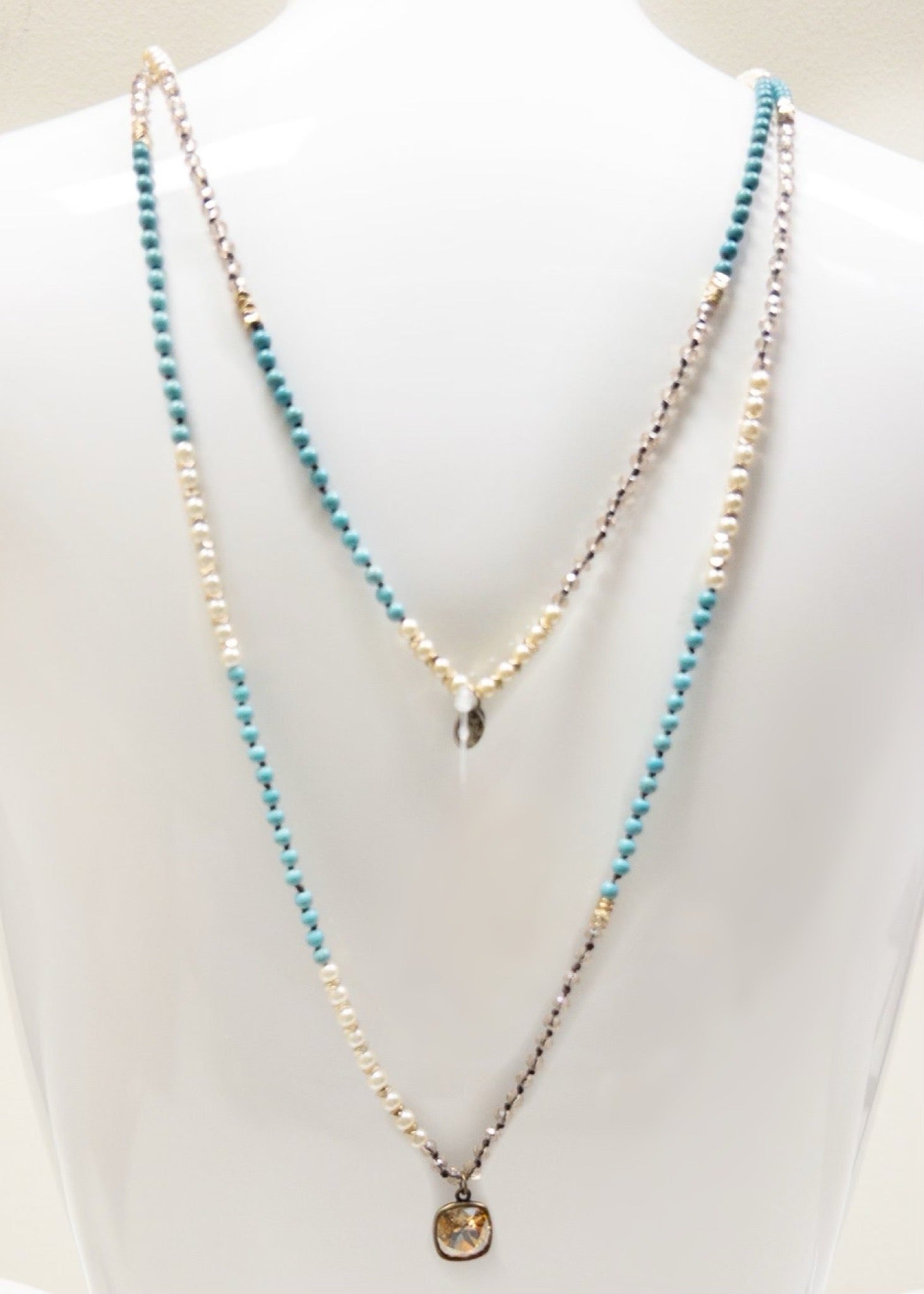 73 GOLDEN SHADOW 62” NECKLACE