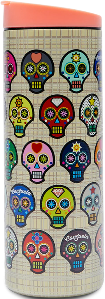 SUGAR SKULLS 16 OZ TRAVEL TUMBLER