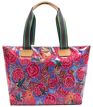 ZIPPER TOTE MERLOT