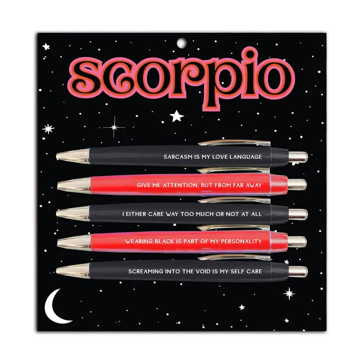 Scorpio Pen Set (astrology, zodiac, funny, gift, friend)