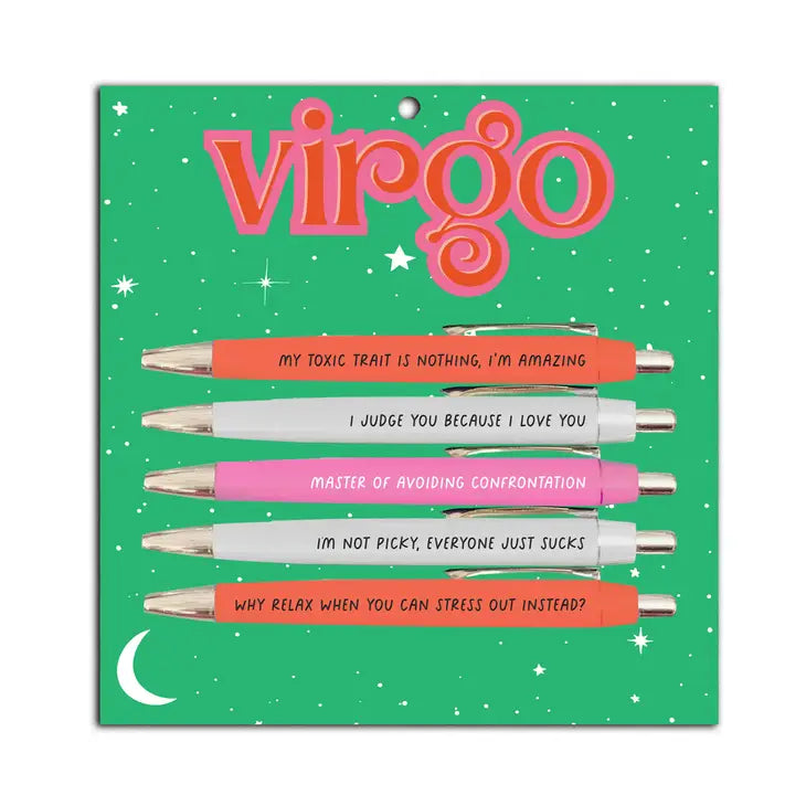 Virgo Pen Set (astrology, zodiac, funny, gift, friend)