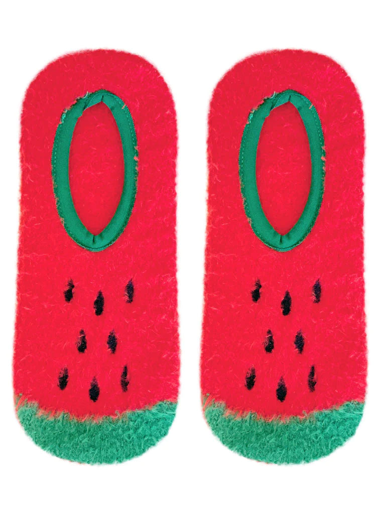 FUZZY WATERMELON SLIPPER