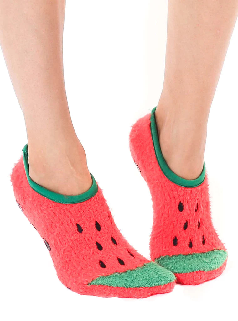 FUZZY WATERMELON SLIPPER