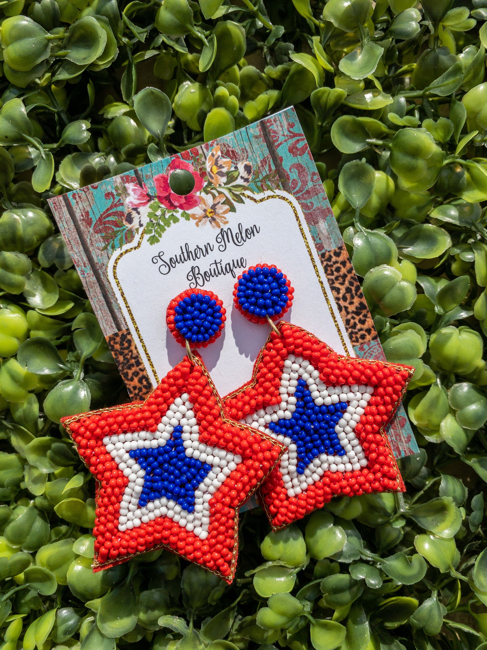 USA POST STAR EARRINGS