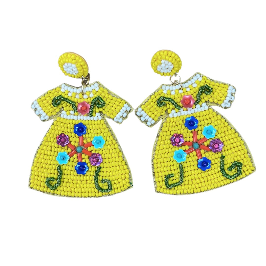 TREASURE JEWEL YELLOW MEXICAN DRESS