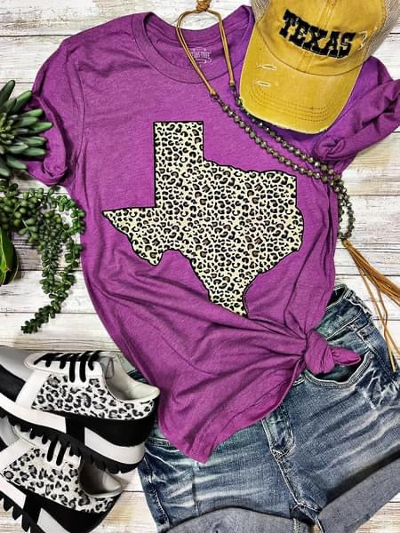 LEOPARD TEXAS TEE