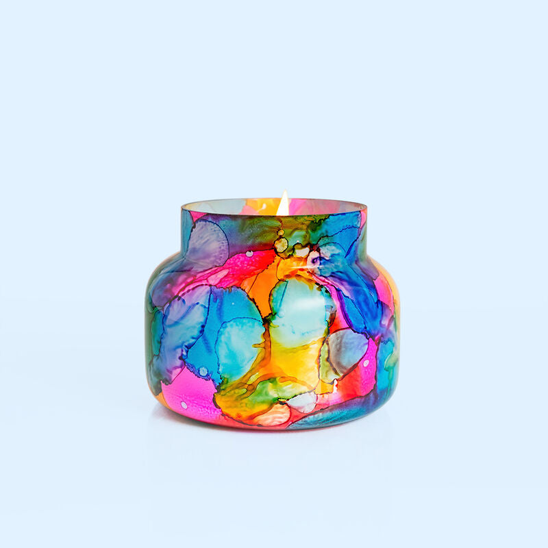 VOLCANO SIGNATURE RAINBOW WATERCOLOR JAR CANDLE 19oz