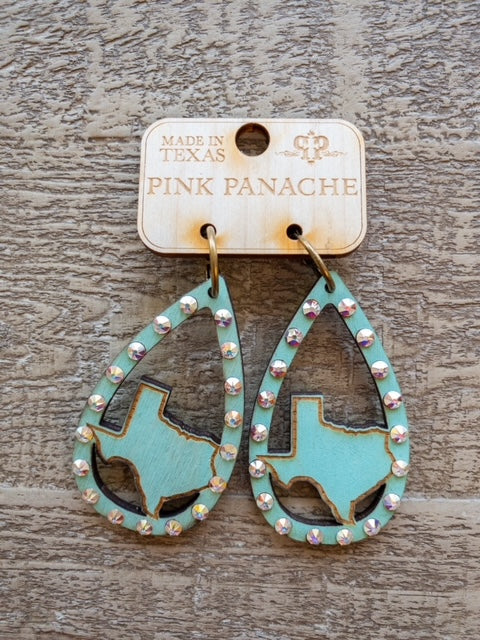 TURQUOISE TEXAS PINK PANACHE DANGLES