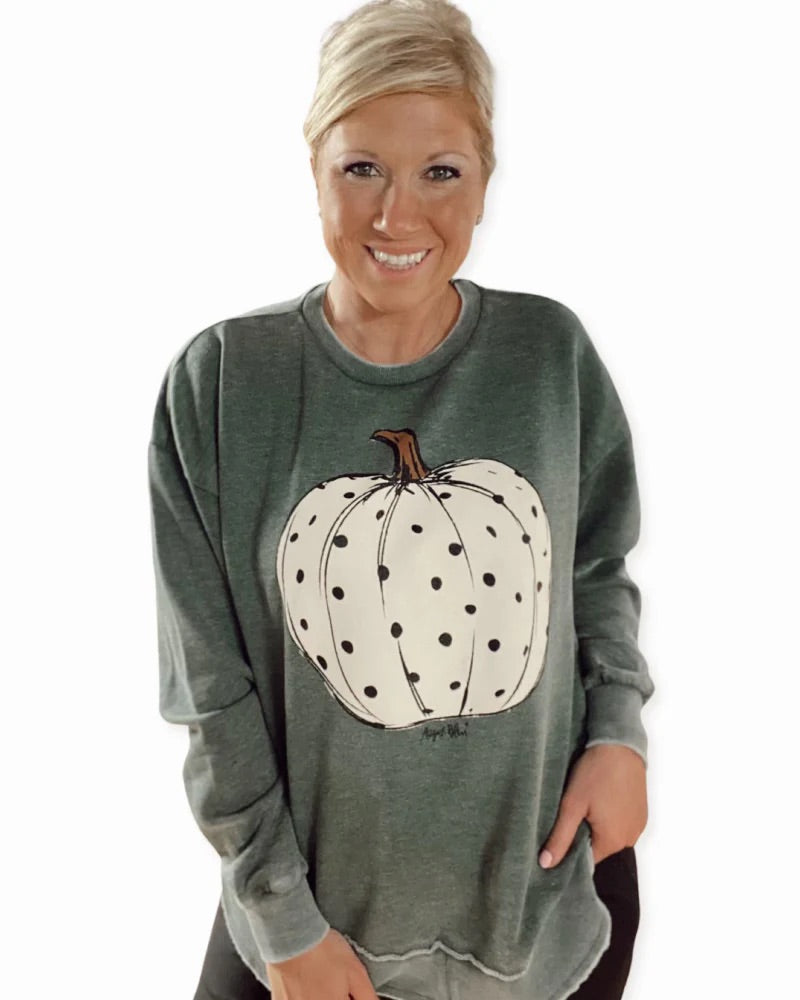 POLKA DOT PUMPKIN PULLOVER